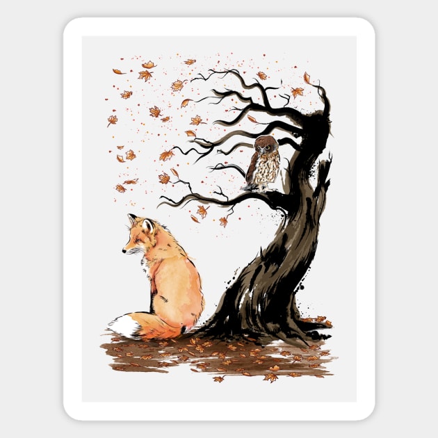 Winds of Autumn Sticker by DrMonekers